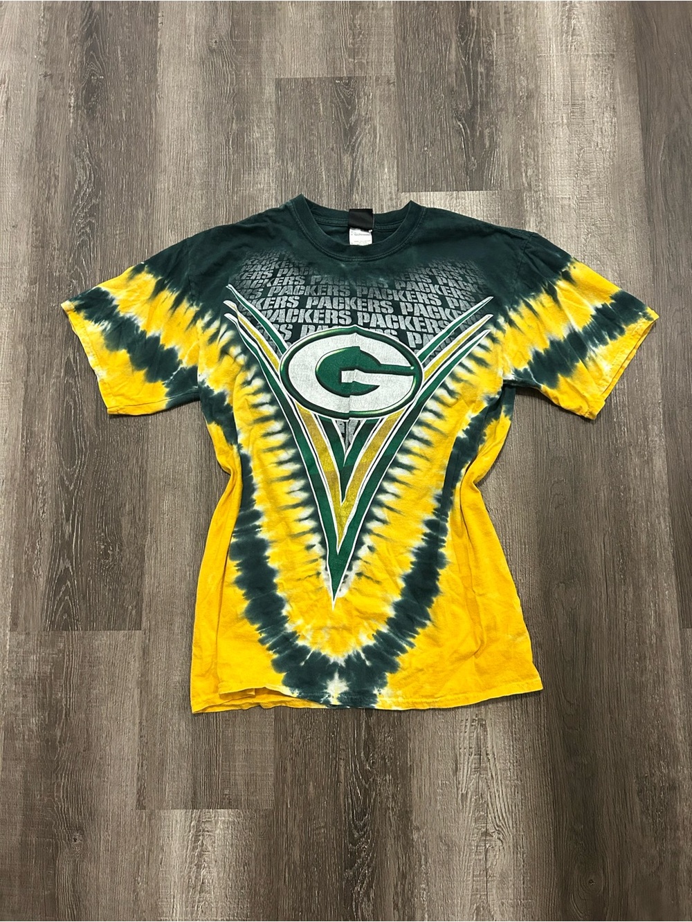 green bay packers tie dye graphic tee football